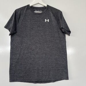Under Armour Youth T-Shirt XL Charcoal Gray Heather Tech Athletic Fit